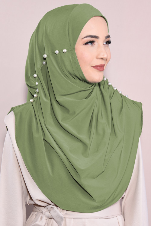 İncili Tesettür Hijab Çağla Yeşili