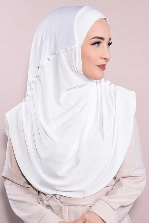 İncili Tesettür Hijab Ekru İncili Tesettür Hijab Ekru
