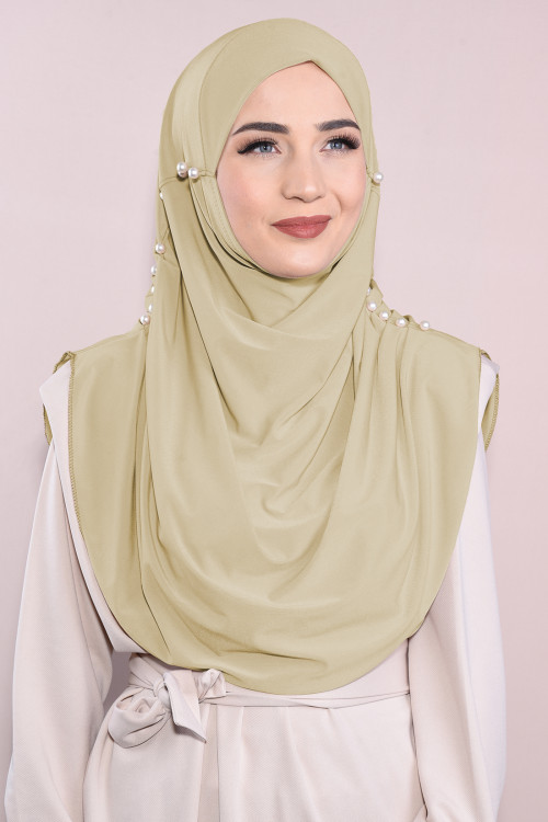 İncili Tesettür Hijab Krem