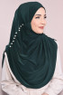 İncili Tesettür Hijab Zümrüt Yeşili