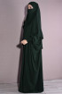 Medine İpeği Şal Ve Elbise Takım Zümrüt Yeşili
