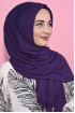 Pliseli Hijab Şal Mor 