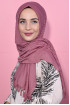 Pliseli Hijab Şal Rose