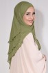 Tesettür Şifon Sufle Khimar Orta Boy Limoni