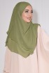 Tesettür Şifon Sufle Khimar Orta Boy Limoni