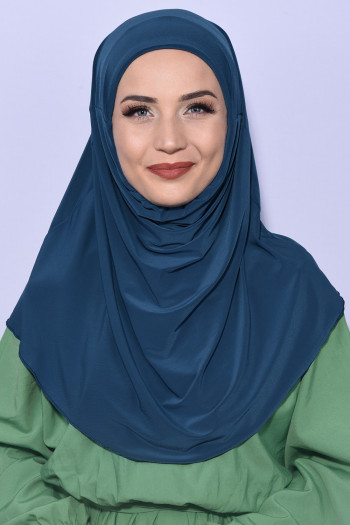 Boneli Pratik Hijab Petrol Mavisi