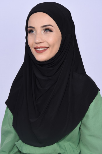 Boneli Pratik Hijab Siyah 