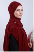 4 Drapeli Krep Şal Bordo 4 Drapeli Krep Şal Bordo