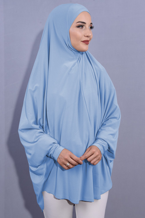 5 XL Peçeli Hijab Bebe Mavisi 