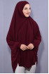 5 XL Peçeli Hijab Bordo 