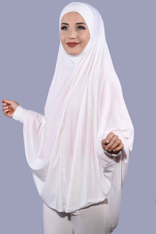 5 XL Peçeli Hijab Ekru 