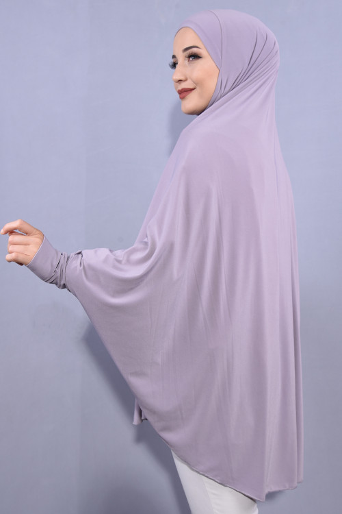 5 XL Peçeli Hijab Namaz Örtüsü Gri 