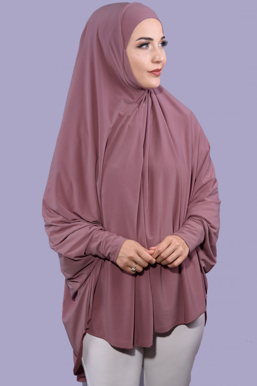 5 XL Peçeli Hijab Namaz Örtüsü Gül Kurusu 