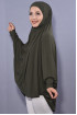 5 XL Peçeli Hijab Namaz Örtüsü Haki Yeşili 