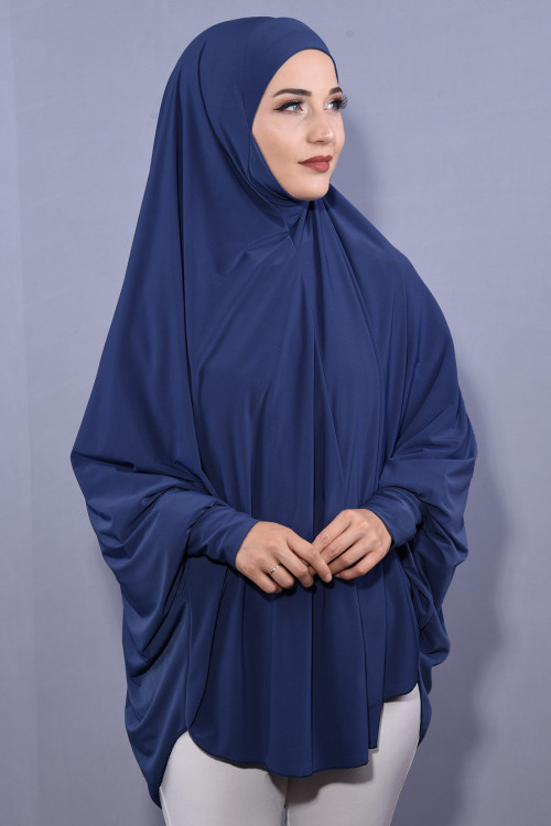 5 XL Peçeli Hijab Namaz Örtüsü  İndigo