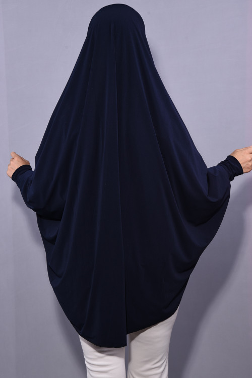 5 XL Peçeli Hijab Namaz Örtüsü Lacivert 