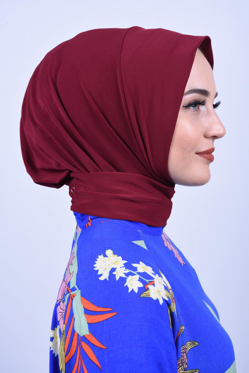 Çıtçıtlı Fular Şal Bordo Çıtçıtlı Fular Şal Bordo