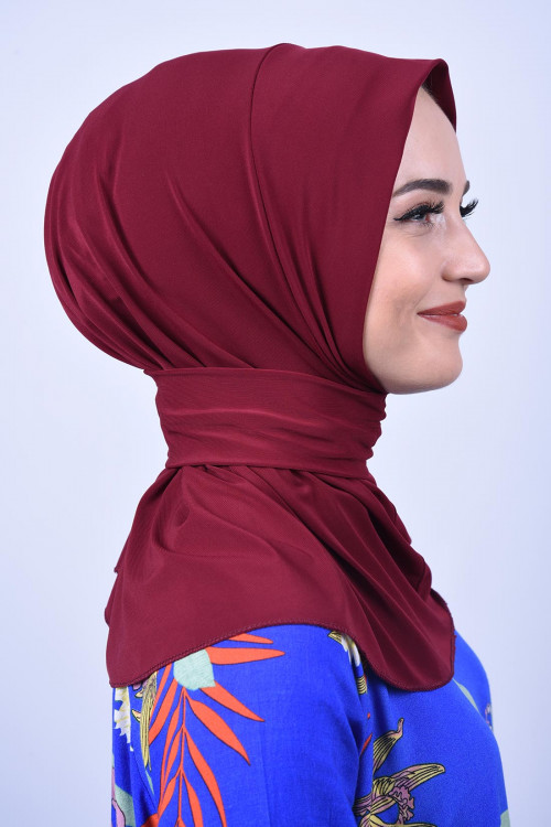 Çıtçıtlı Fular Şal Bordo Çıtçıtlı Fular Şal Bordo