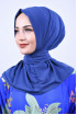 Çıtçıtlı Fular Şal İndigo Çıtçıtlı Fular Şal İndigo