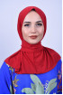 Çıtçıtlı Fular Şal Kırmızı Çıtçıtlı Fular Şal Kırmızı