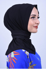 Çıtçıtlı Fular Şal Siyah 