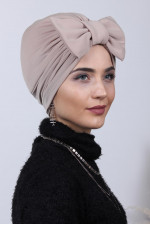 Dolgulu Fiyonklu Bone Bej