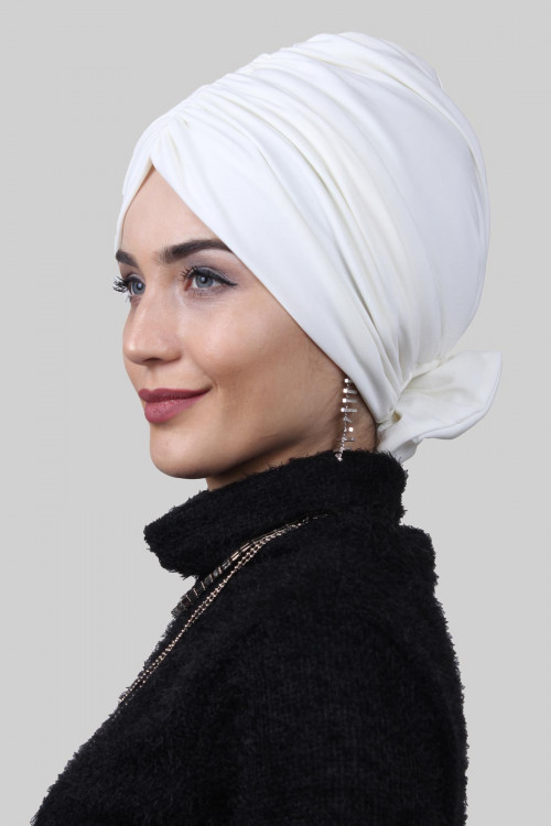 Dolgulu Fiyonklu Bone Ekru Dolgulu Fiyonklu Bone Ekru