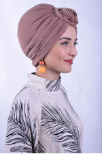 Dolgulu Güllü Düğüm Bone Taba 