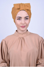 Fiyonklu Tül Bone Hardal Sarısı 