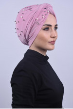 İncili Dolama Bone Pudra Pembesi