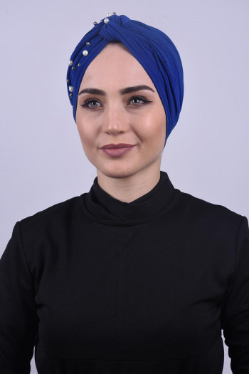 İncili Dolama Bone Saks Mavisi