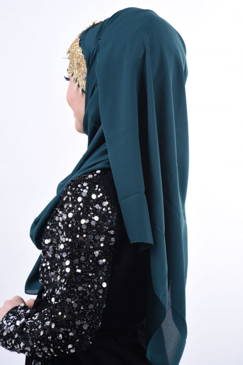 Jewel Crown Taşlı Şal Zümrüt Gümüş Jewel Crown Taşlı Şal Zümrüt Gümüş