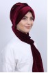 Kadife Şallı Şapka Bone Bordo Kadife Şallı Şapka Bone Bordo