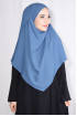 Orta Boy Sufle Khimar Medine İpeği İndigo