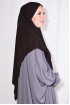 Orta Boy Sufle Khimar Medine İpeği Kahverengi 
