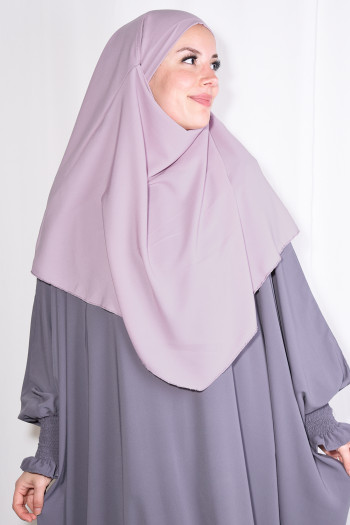 Orta Boy Sufle Khimar Medine İpeği Pudra Pembesi