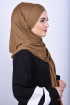 Penye 3 Bantlı Tesettür Şal Taba