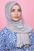 Pliseli Hijab Şal Gümüş Gri Pliseli Hijab Şal Gümüş Gri