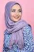 Pliseli Hijab Şal Lila