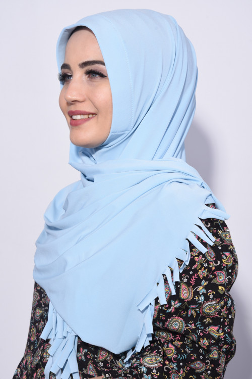 Pratik Hijab Şal Bebe Mavisi 