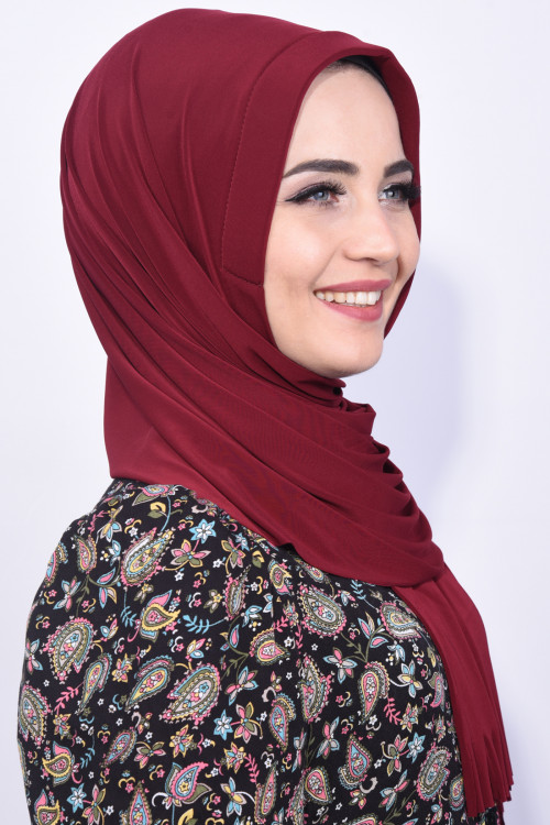 Pratik Hijab Şal Bordo