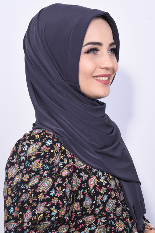 Pratik Hijab Şal Füme 