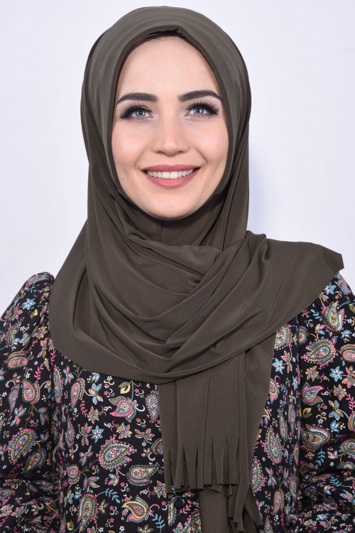 Pratik Hijab Şal Haki Yeşili 
