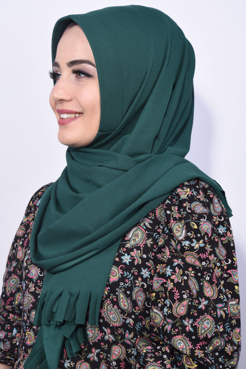 Pratik Hijab Şal Zümrüt Yeşili 