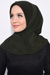 Pratik Pullu Hijab Haki Yeşili