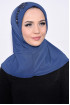 Pratik Pullu Hijab İndigo