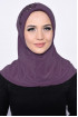 Pratik Pullu Hijab Koyu Gül Kurusu