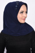 Pratik Pullu Hijab Lacivert