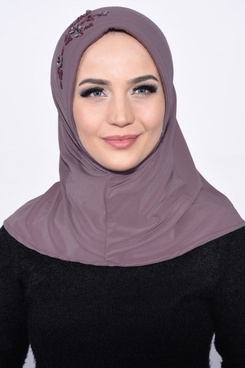 Pratik Pullu Hijab  Leylak