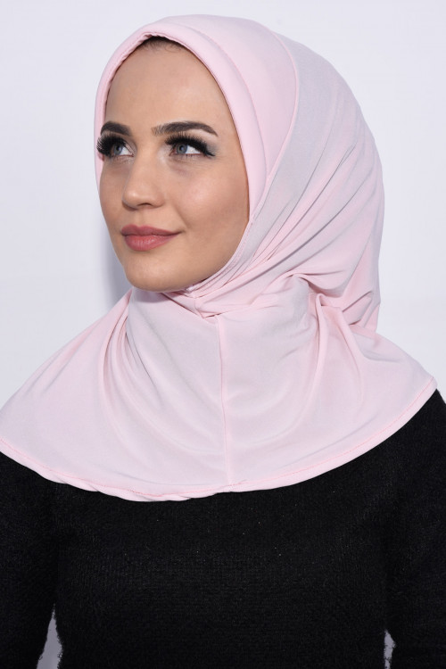Pratik Pullu Hijab Somon